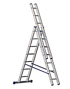 Лестница-стремянка Алюмет трехсекционная усиленная 6314 3x14