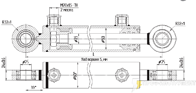 Гидроцилиндр МС50/25х160-3(4).11(365)