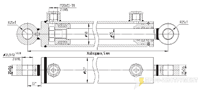 Гидроцилиндр МС50/25х320-3(4).22(555)