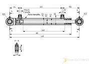 Гидроцилиндр горизонтального перемещения мотовила КГЦ 550.32-20-260