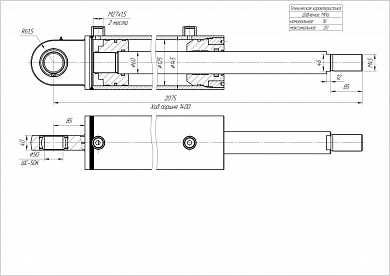 Гидроцилиндр ЦГ-125.60х1400.13