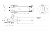 Гидроцилиндр ЦГ-125.56х340.49