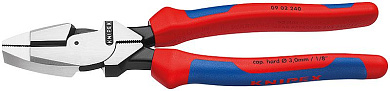 Клещи с токоведущим кабелем "Lineman’s Pliers", 240 мм, KNIPEX 09 02 240 KN-0902240