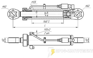 Гидроцилиндр опрокидывания ковша ПК 30.43.02.000