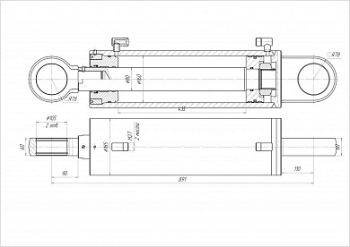 Гидроцилиндр ЦГ-160.80х435.11